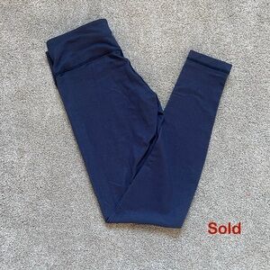 EUC - Size 6 - lululemon Wunder Under Leggings - Denim Luon Naval Blue